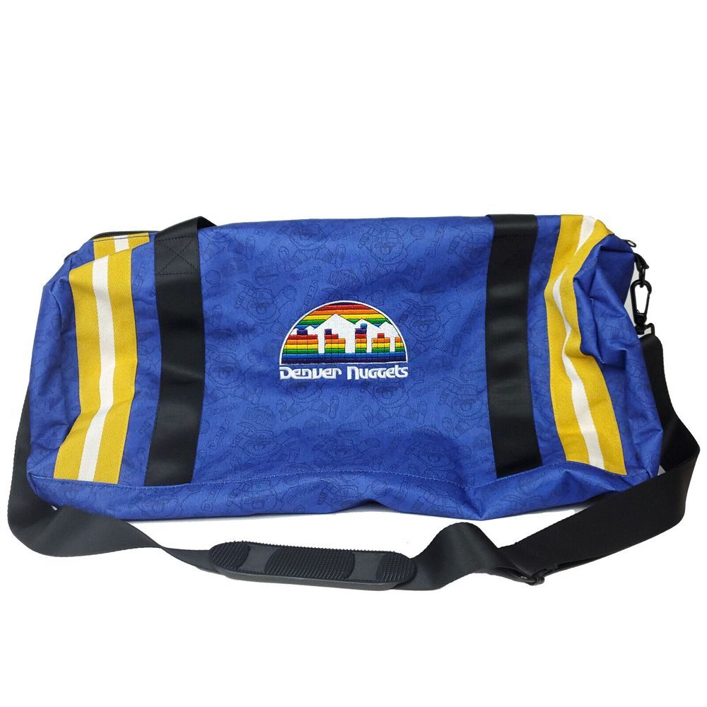 Denver Nuggets‎ Mitchell & Ness NBA Duffle Bag w/ Strap Blue Yellow Black New